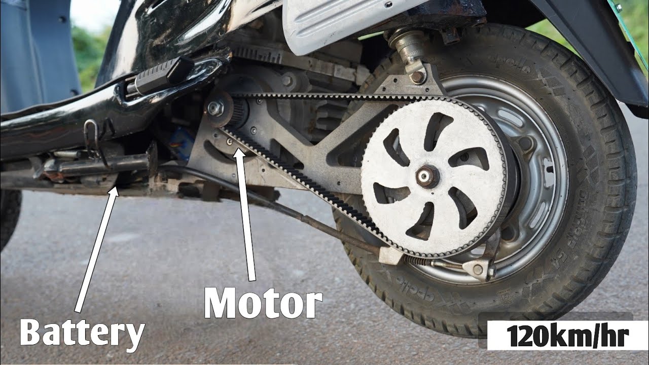 Convert Petrol Scooter Into Electric 120km/hr @CreativeScienceOfficial