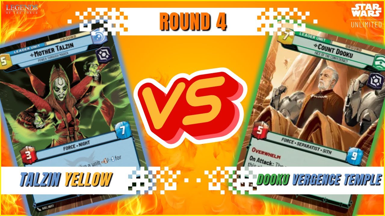 TALZIN CUNNING VS DOOKU VERGENCE TEMPLE (ROUND 4) | IRL Locals Gameplay | Star Wars Unlimited