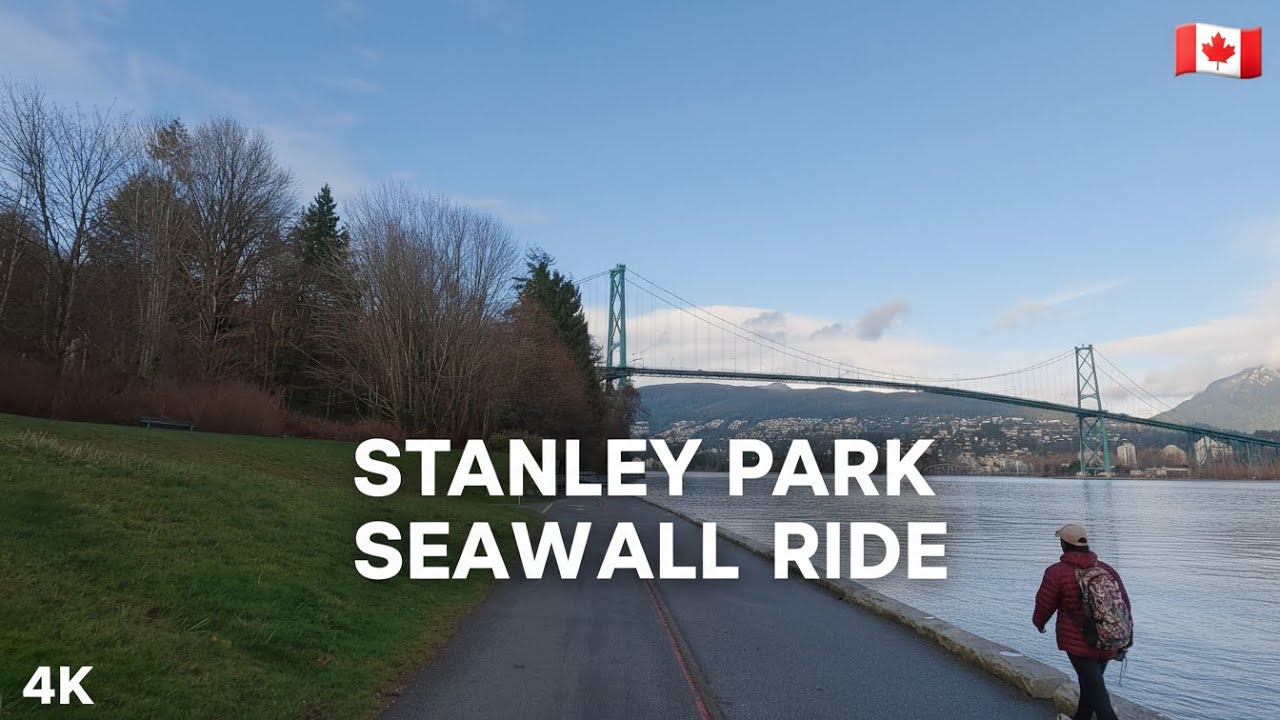 Vancouver Waterfront to Yaletown Bike Ride 🚲 | Stanley Park Seawall POV (Winter Scenic Tour)