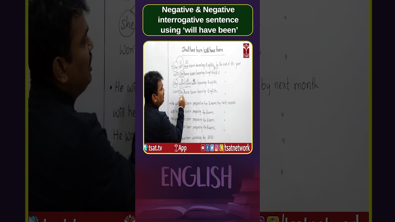 Negative & Negative interrogative sentence using 'will have been' || T-SAT
