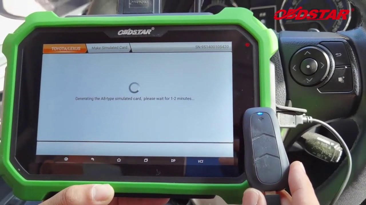 OBDSTAR Key Master DP Plus All key Lost for Toyota A8 Type Via Key Sim
