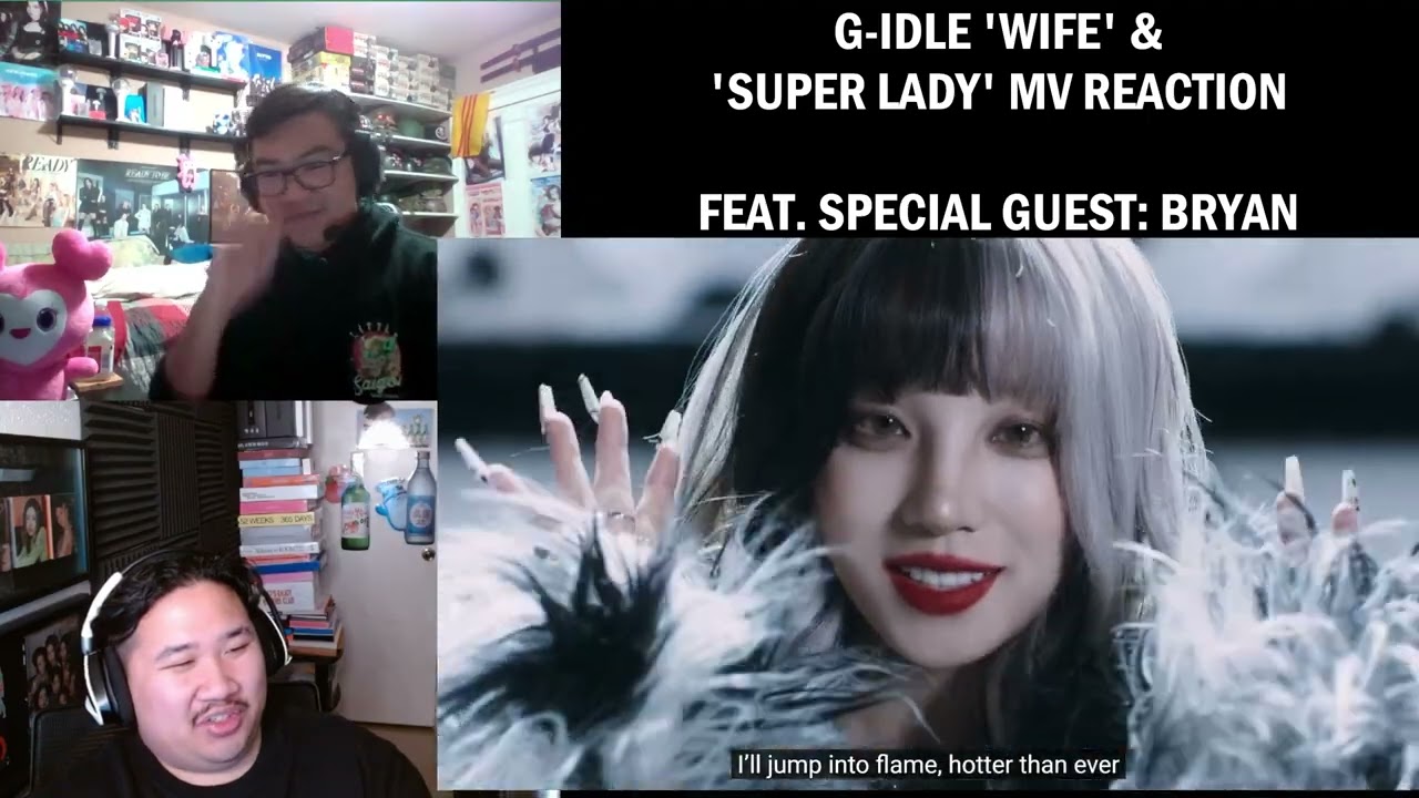 FIRST TIME REACTION TO (G)IDLE WITH MY FRIEND (WIFE, SUPER LADY, & UNHELPFUL GUIDE TO (G)IDLE