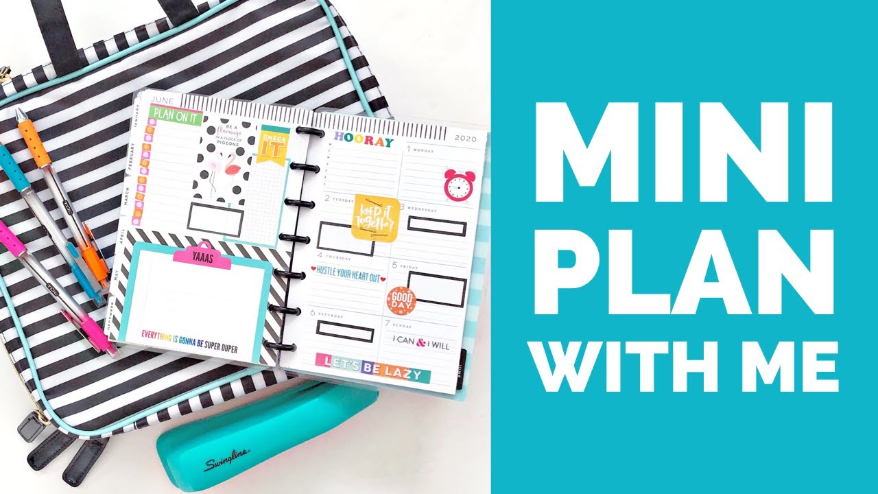 Plan With Me // Mini Dashboard Layout Happy Planner // Super Fun Accessory Pack // June 1, 2020