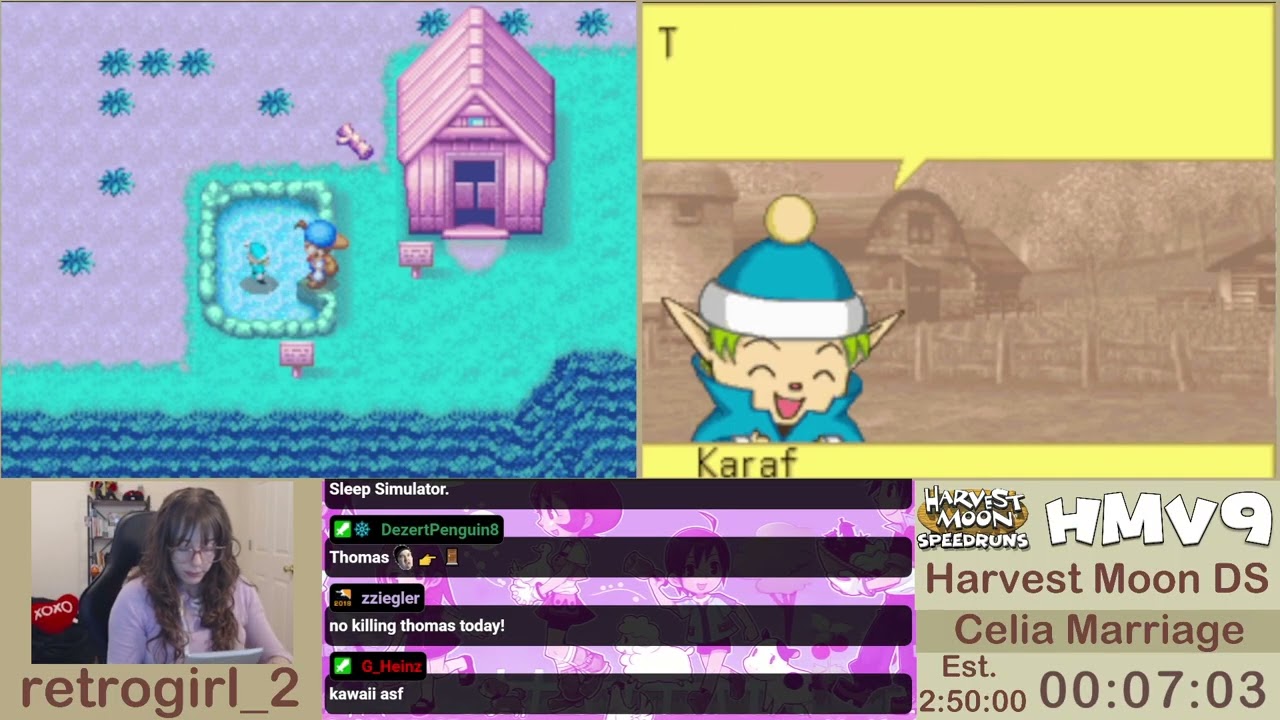 HMV9 | Celia Marriage Speedrun by Retrogirl_2 | Harvest Moon DS