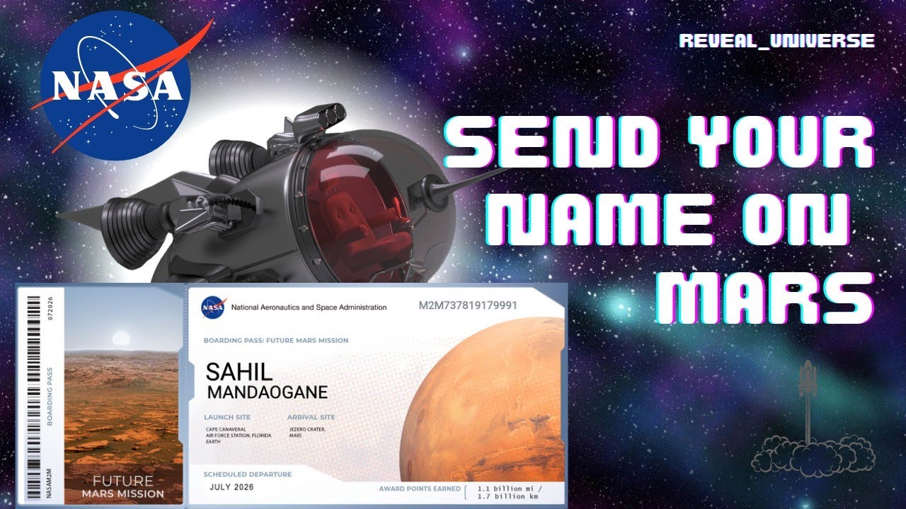 How To Send Your Name To Mars 2026 || Mars || Mars Boarding Pass