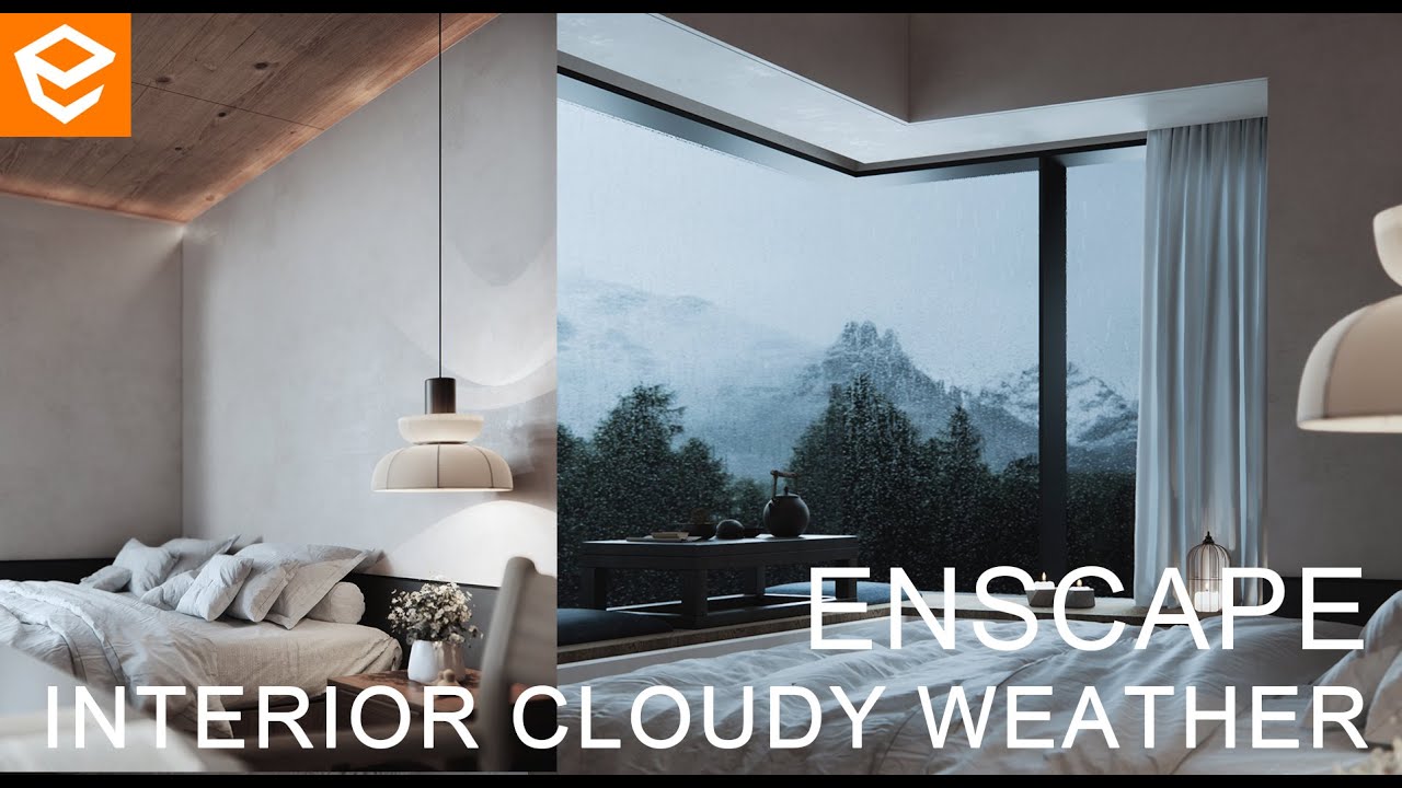 TUTORIAL:  Realistic Render  | Enscape 4.1 Interior Cloudy Weather Rendering
