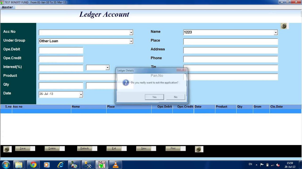 Finance Software Demo