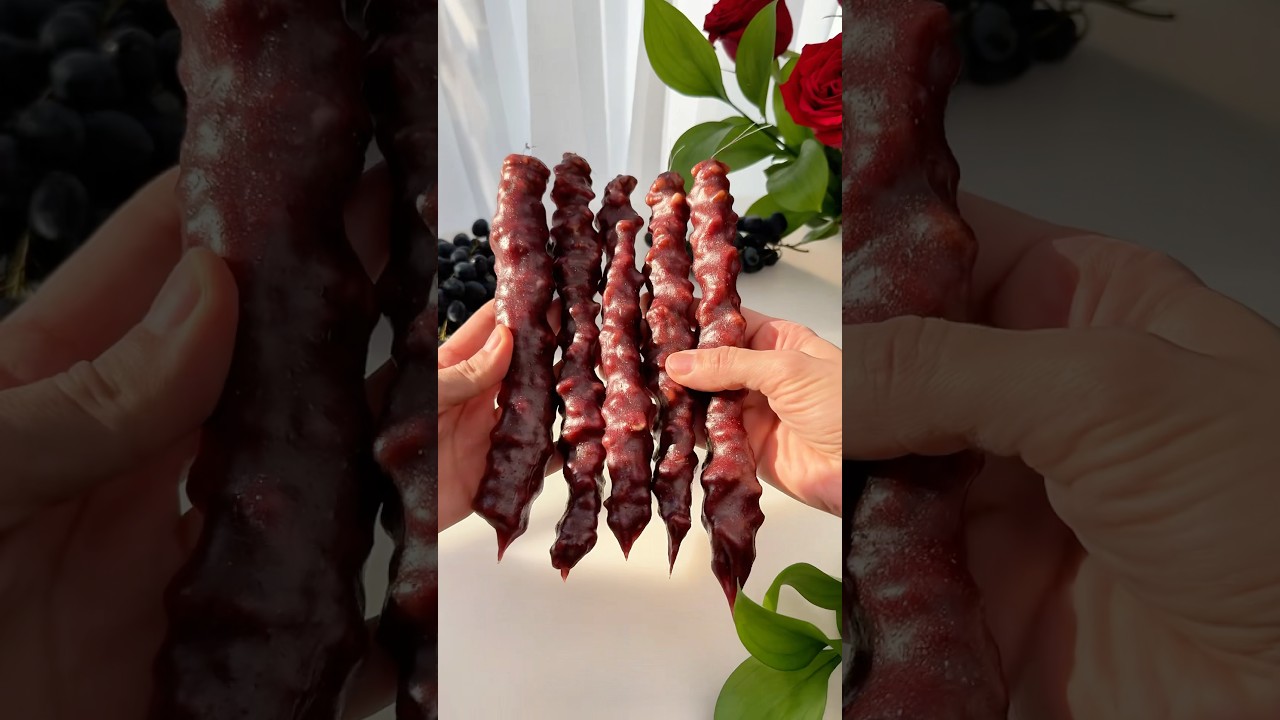 How to Make Authentic Churchkhela! Just 3 Ingredients✨The magic of traditional Georgian ჩურჩხელა🇬🇪