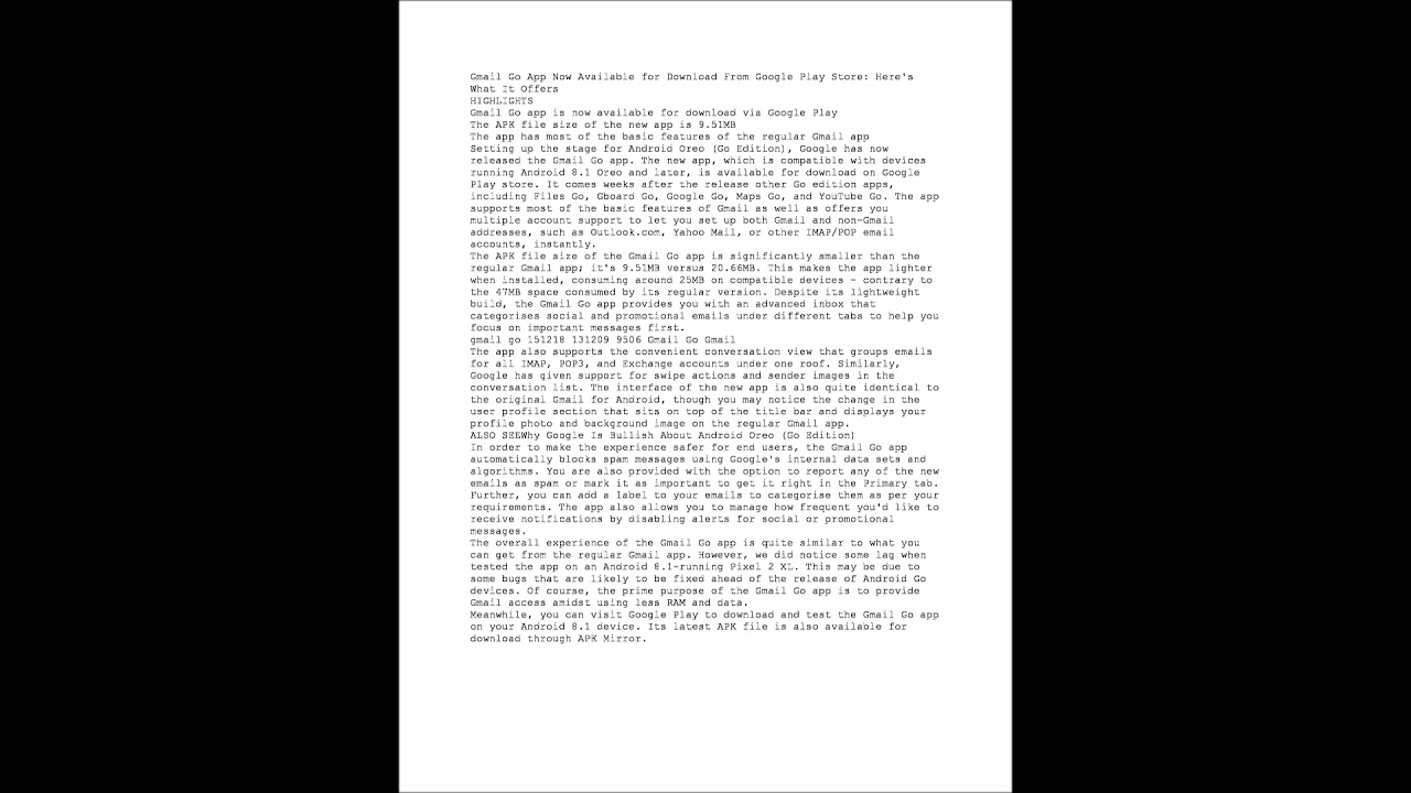 Gmail Go App Now Available for Download From Google Play Store Here's What It Offers