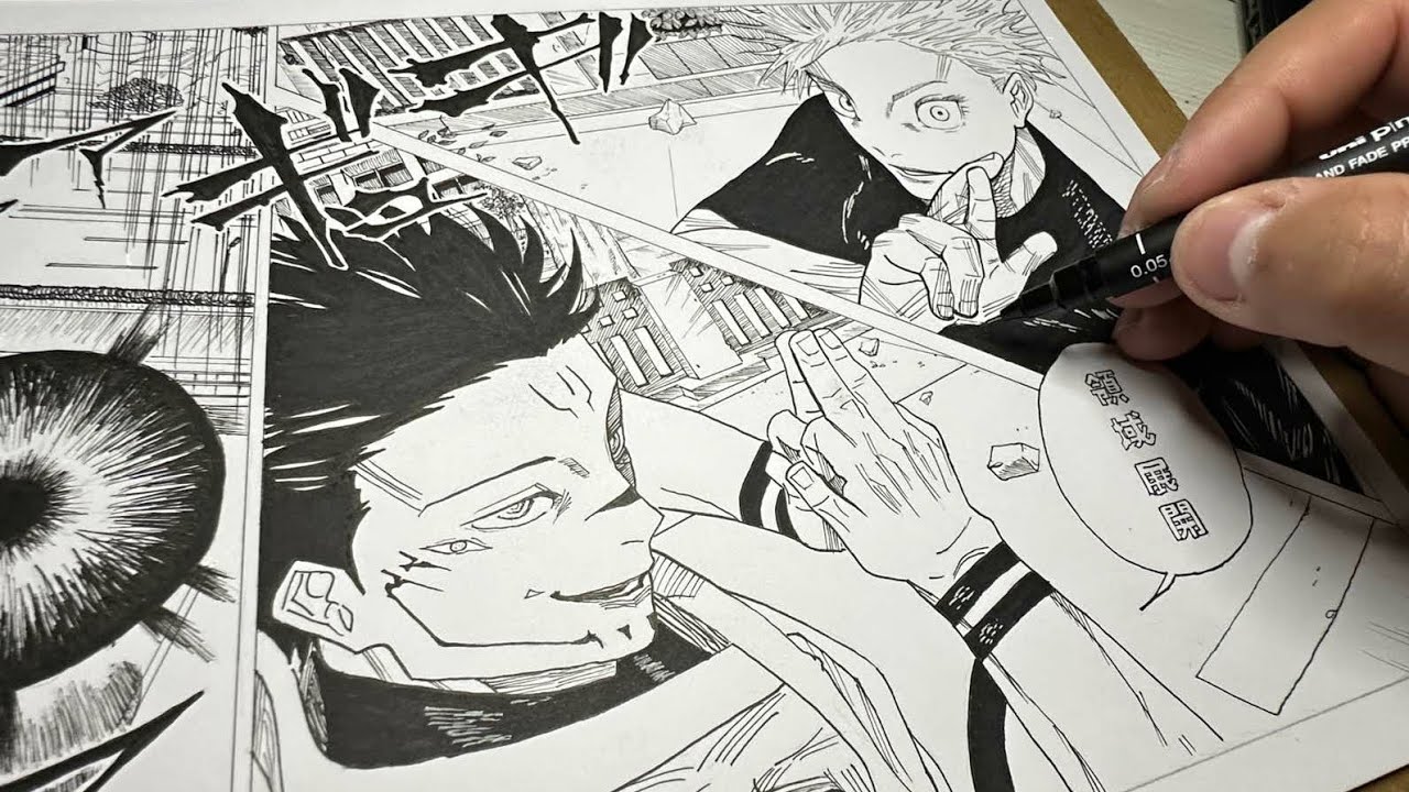 Manga Page Drawing I JUJUTSU KAISEN 呪術廻戦 I Speed Drawing I Manga Page #2