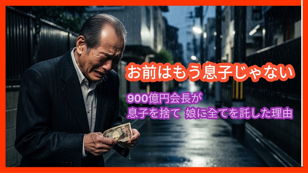 「お前はもう息子じゃない」900億円会長が息子を捨て、娘に全てを託した理由