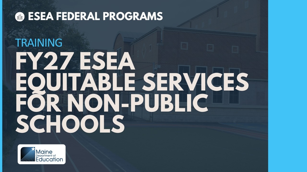 FY27 ESEA Equitable Services for Non-Public Schools