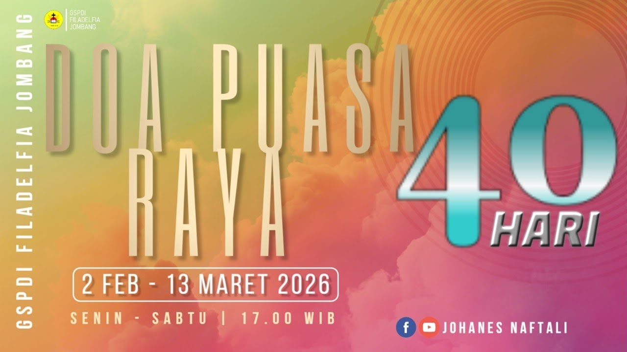 DOA PUASA HARI KE 1 SENIN 2 FEBRUARI 2026 | GSPDI JOMBANG | PS JOHANES | MENYANYI BAGI TUHAN