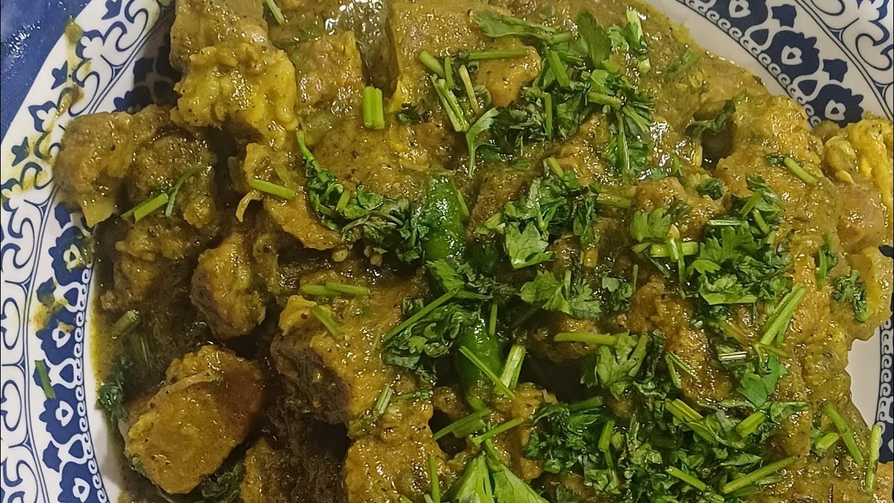 Hari mirchi ka Gosht 