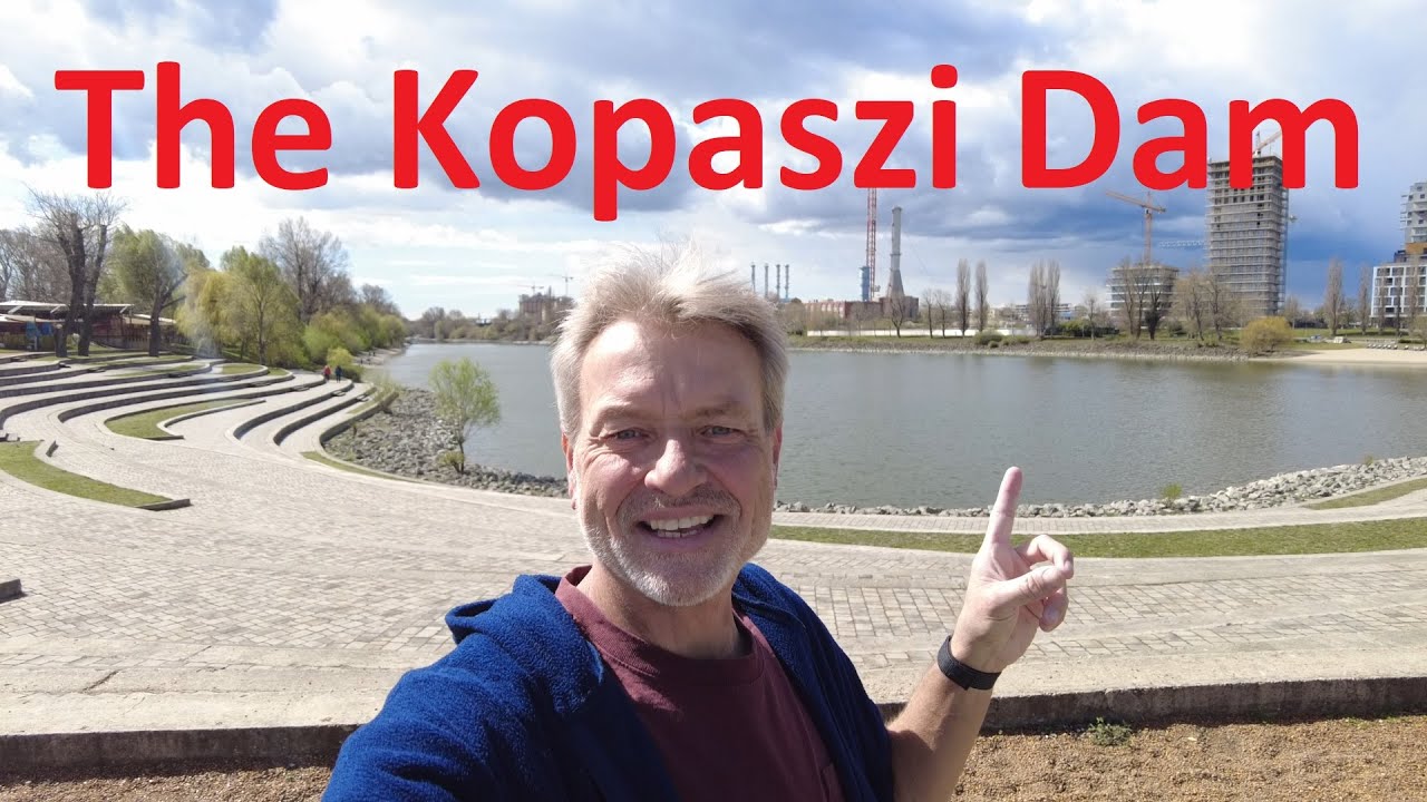 The Kopaszi Dam.  900-metre long dam extending into the Danube.  - Budapest Hungary - ECTV