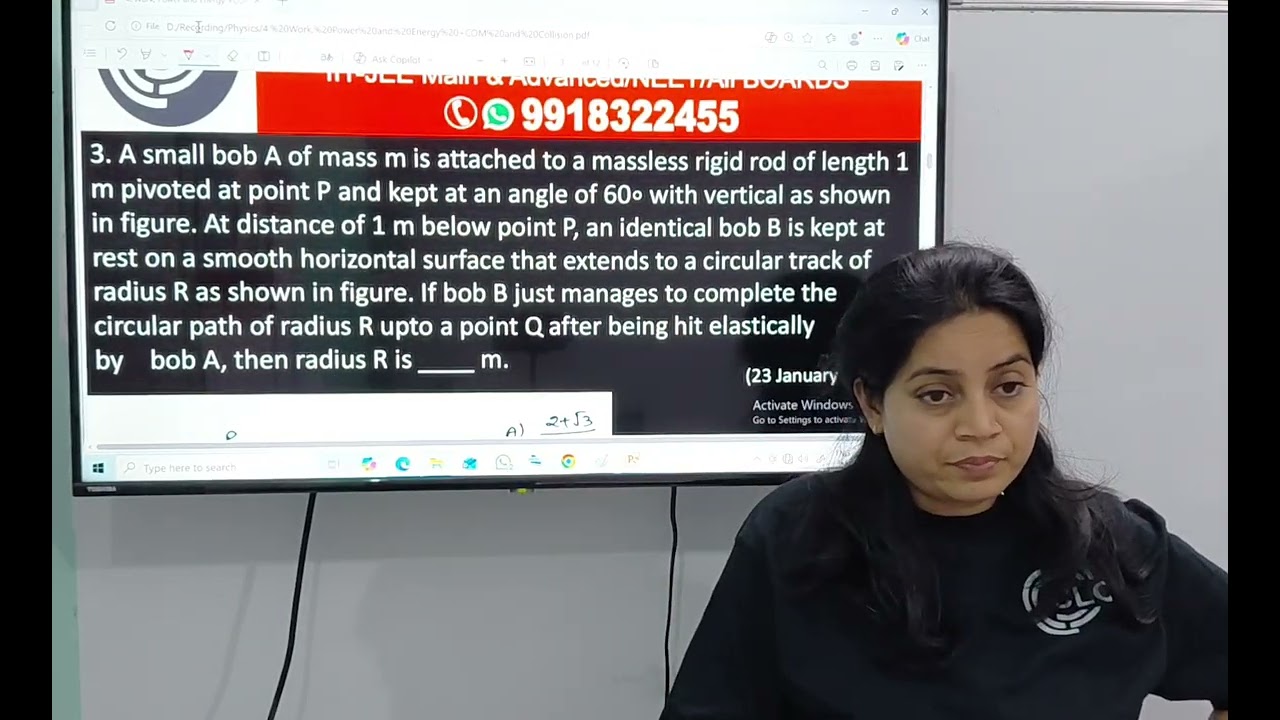 Work Energy Power & Center Of Mass: JEE 2026 January session complete Discussion 