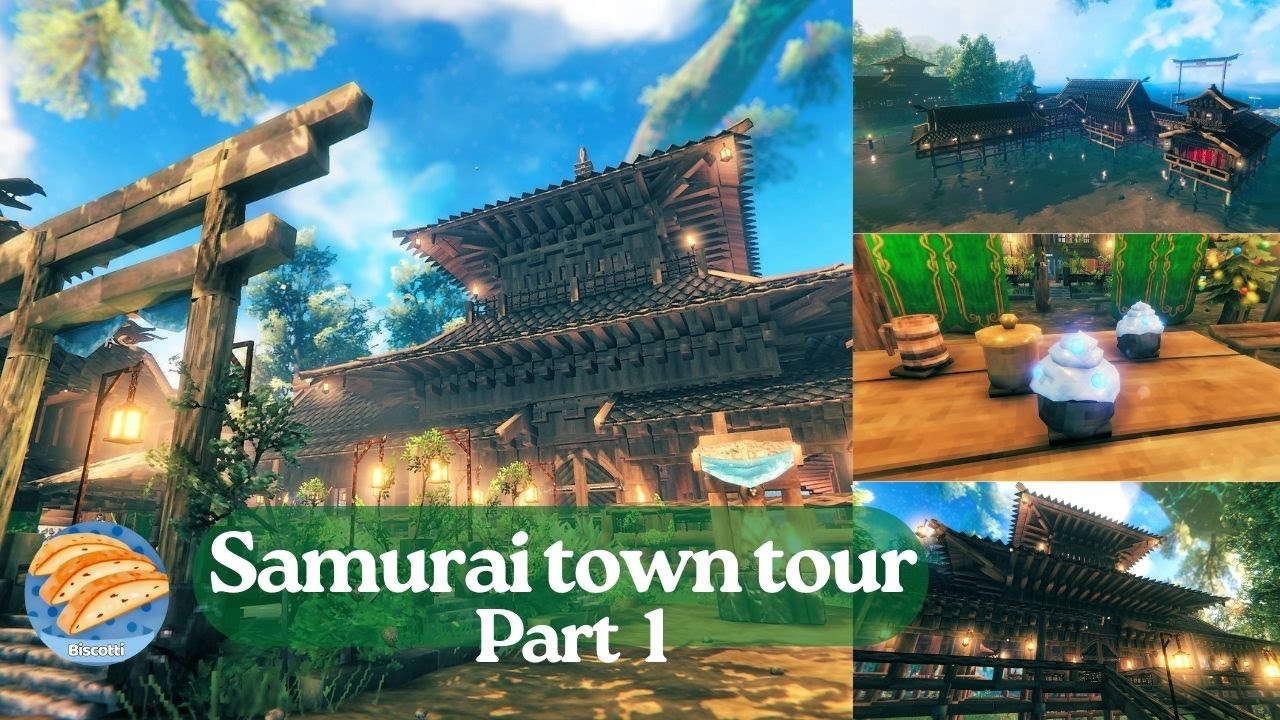Valheim : town tour ( Japanese build : house & Interior design ) part 1