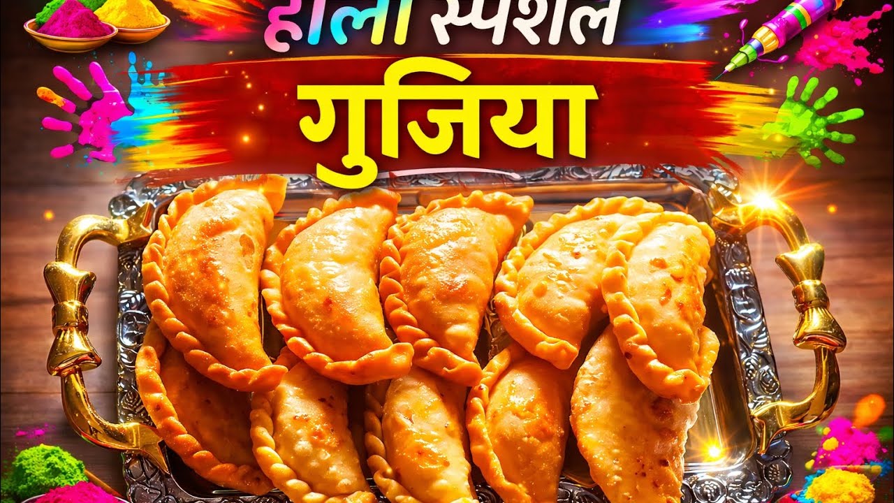 🌈 Holi Special Gujhiya Recipe | Bilkul Halwai Jaisi Crispy Gujiya Ghar Par | @tellymasala 