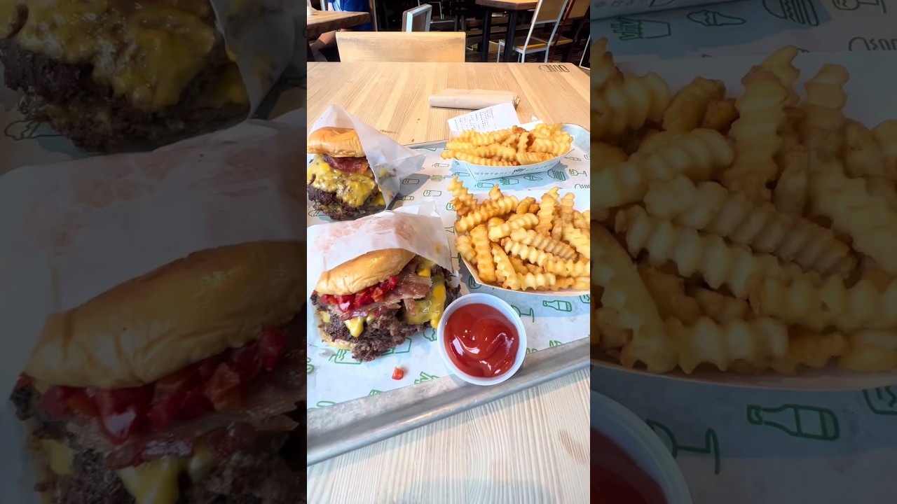 Shake shack ou 5 guys? #orlando #disneyorlando #shorts #universalorlando #hamburger #disney