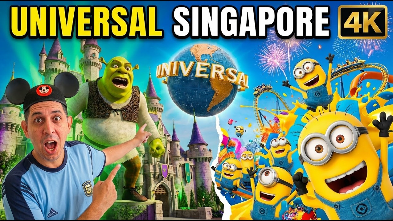 Universal Studios – Singapore 4K | All Themed Zones in One Epic Walking Tour 🎢✨