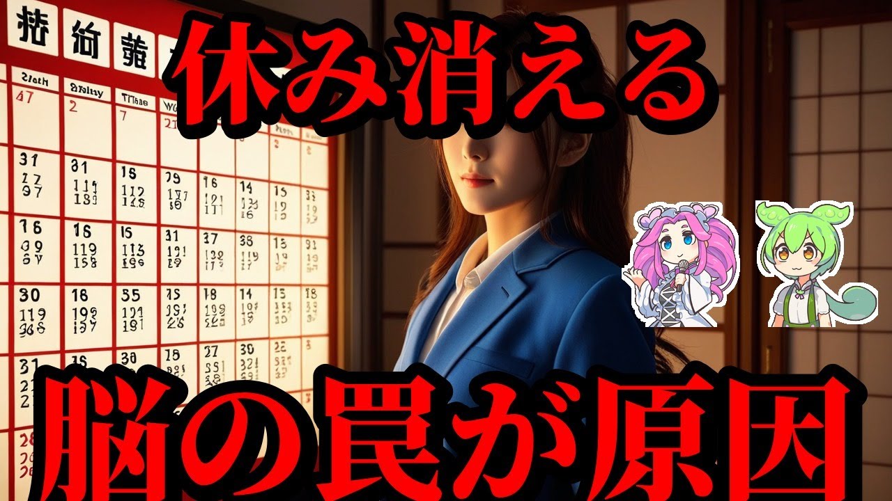 【驚愕】休日が一瞬で溶ける人の共通点と抜け出す科学的コツ【ずんだもん＆ゆっくり解説】