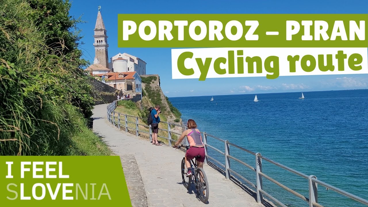 Cycling Slovenia : Portoroz - Piran bike routes [ Slovenian Adriatic Coast ]