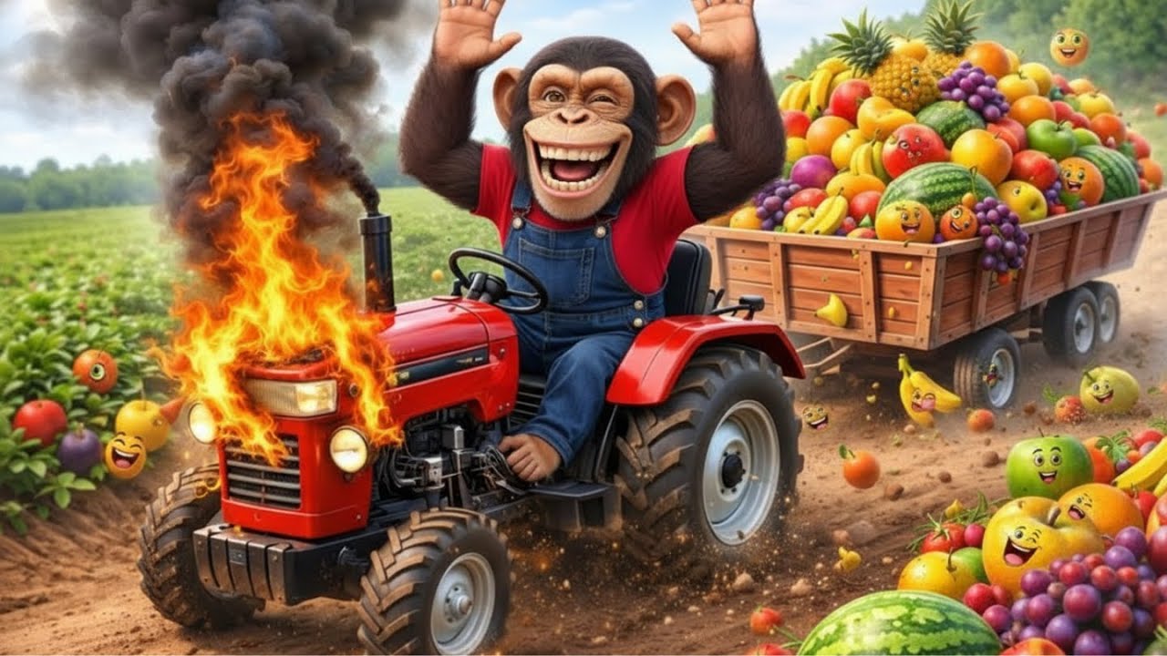 🐒🌞 Monkey Bon Bon Starts His Morning on the Farm — A Fun Challenge Brings Joy!
