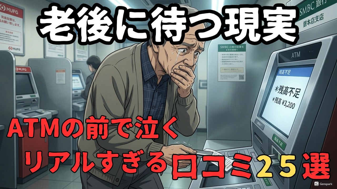 老後の誤算ATMの残高を見て震えた日25人の告白#60代 #70代  #老後#口コミ