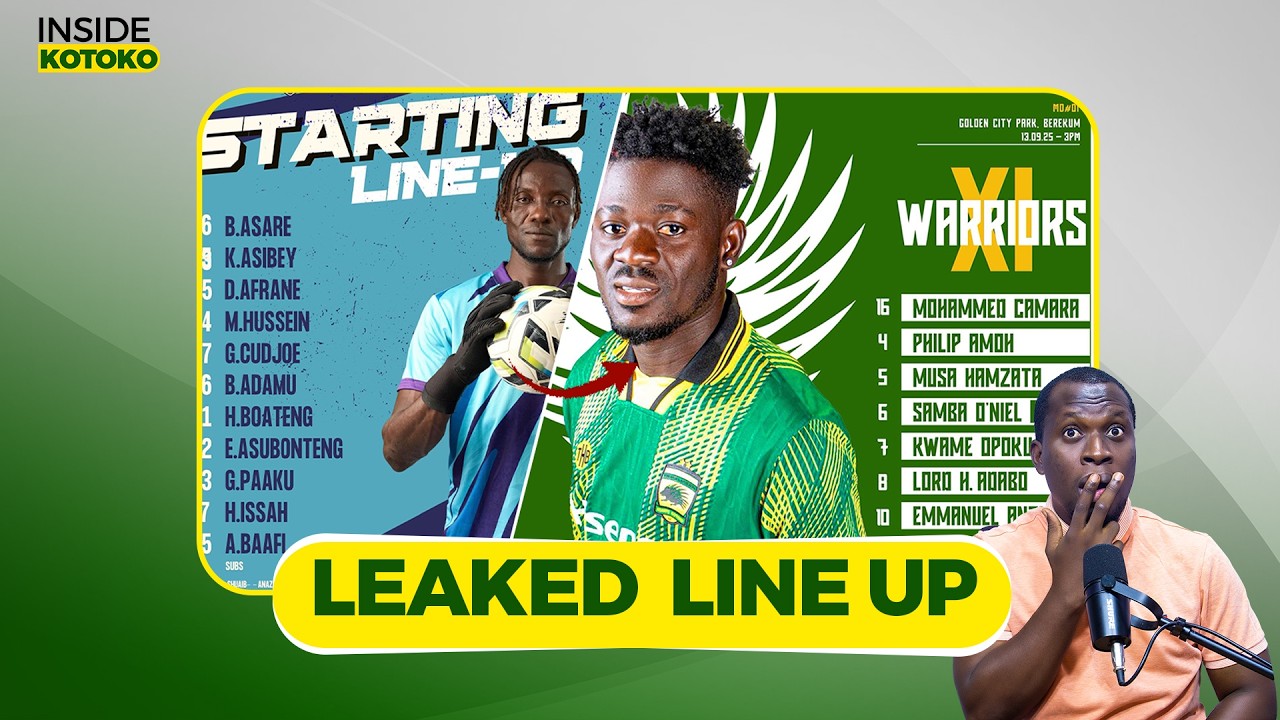 LINEUP OF KOTOKO & HEARTS DROP...BIG SURPRISE IN SQUAD...COACH PRINCE MAKES 4 CHANGES...HAMZA DROP?