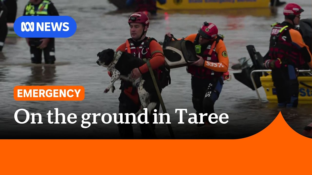 On the ground in Taree where 16,000 people have been cut off by floods | ABC NEWS