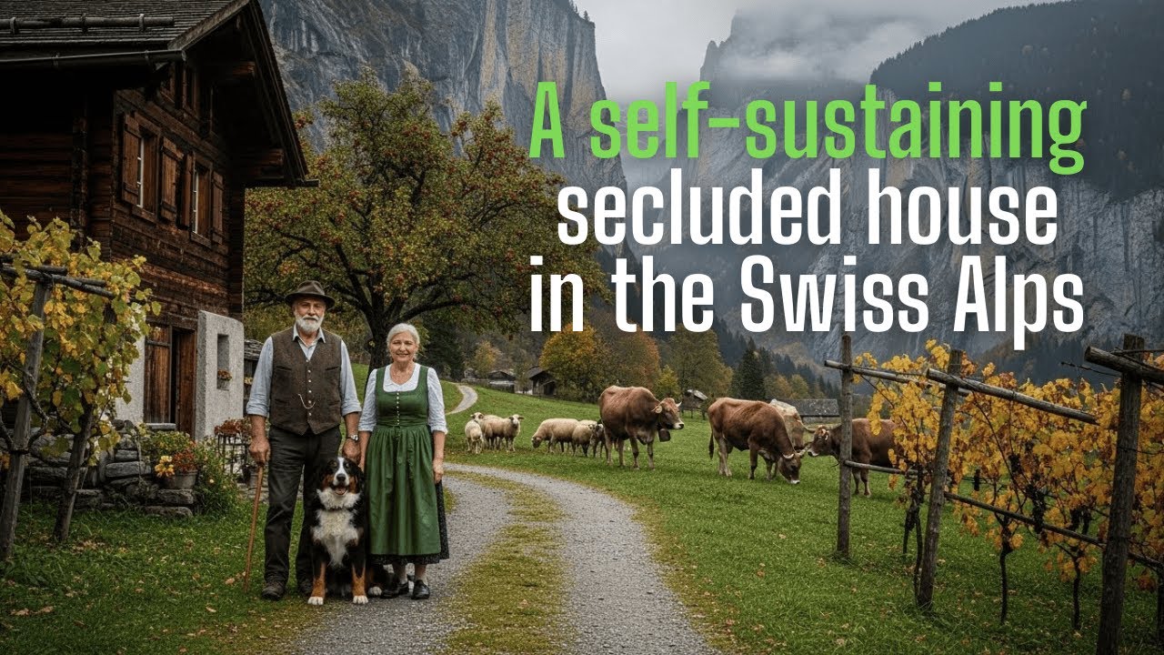Living in an Isolated House in Switzerland Harvesting Fruits and Vegetables