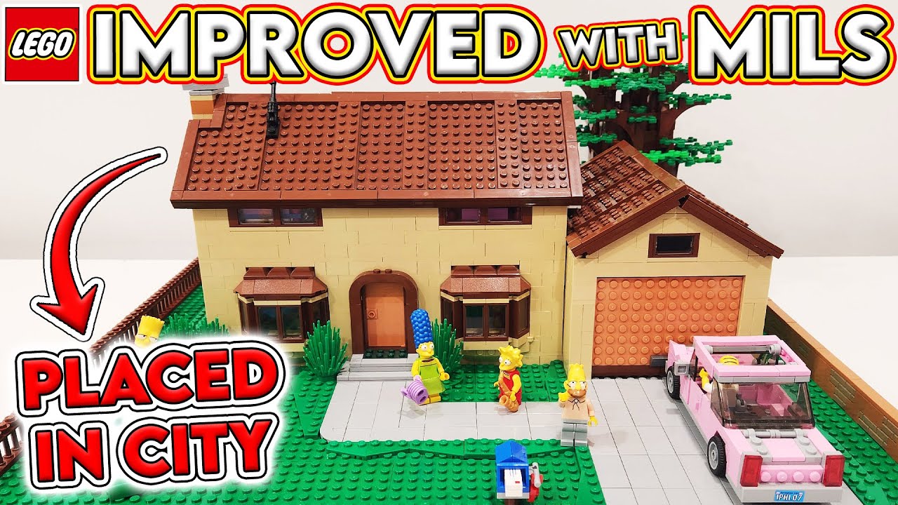 Дом LEGO Simpsons, улучшенный с помощью MILS и размещенный в городе