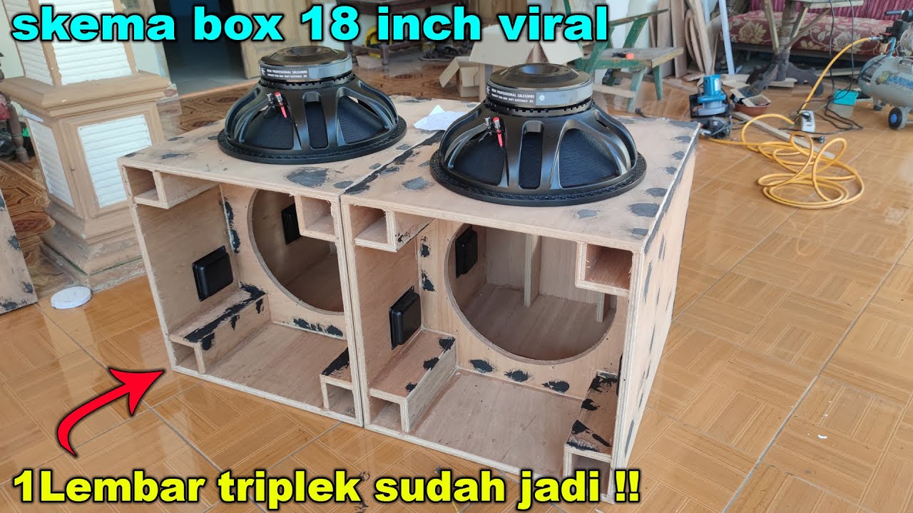 REVIEW SKEMA BOX PLANAR 18 inch EKONOMIS 1 lembar triplek saja cukup