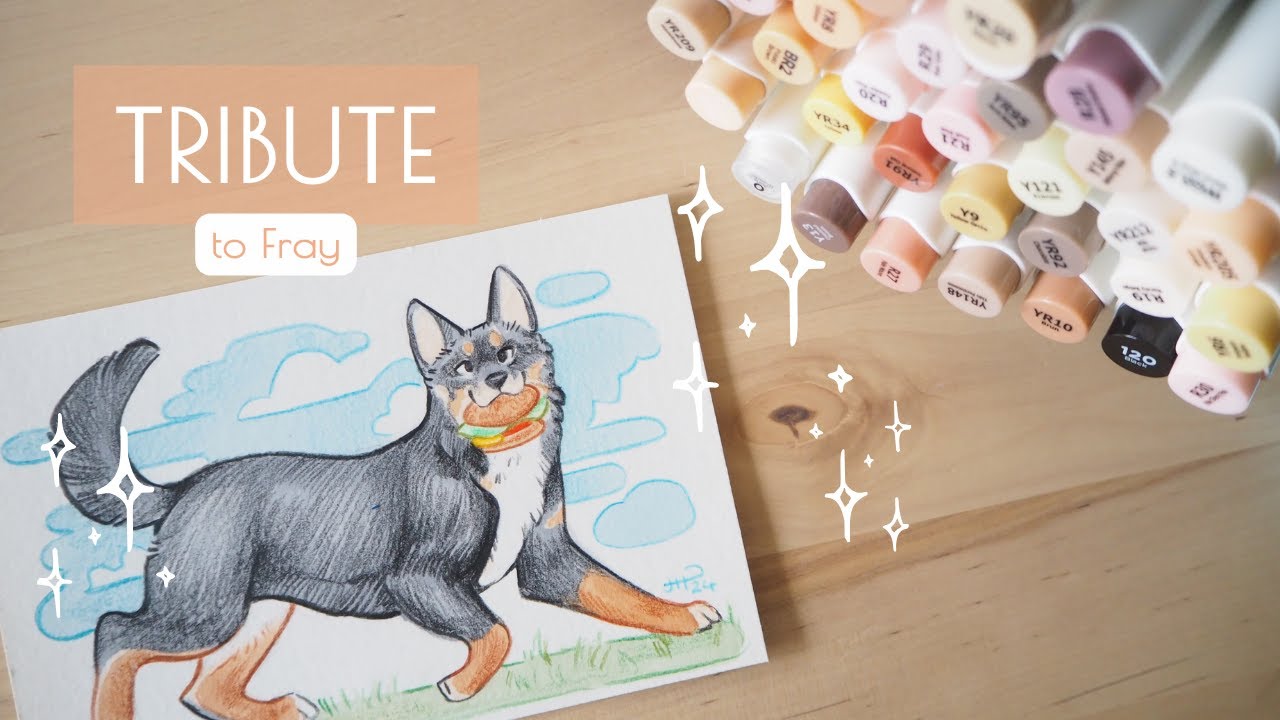 A Memorial to a Beloved Pet - Dinky Commission in Ohuhu Alcohol Markers.