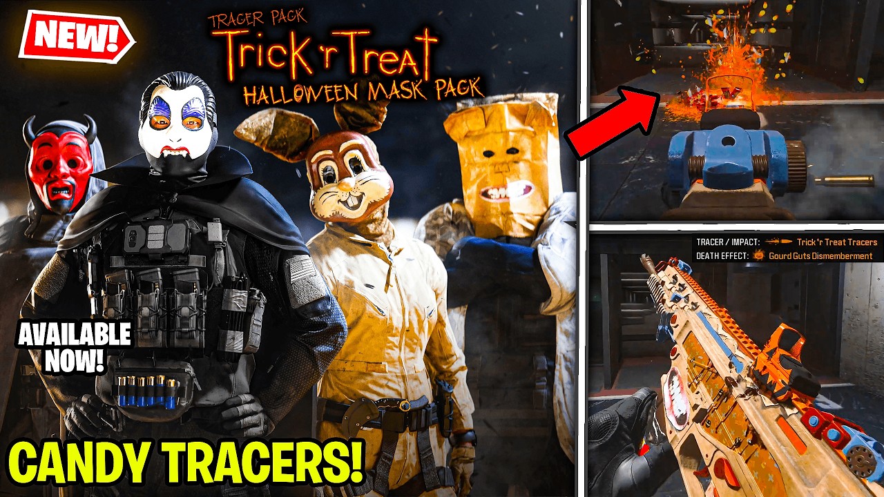 *NEW* Tracer Pack TRICK R TREAT HALLOWEEN MASK PACK Bundle in MW3 WARZONE 🎃 (Trick R Treat x CoD)