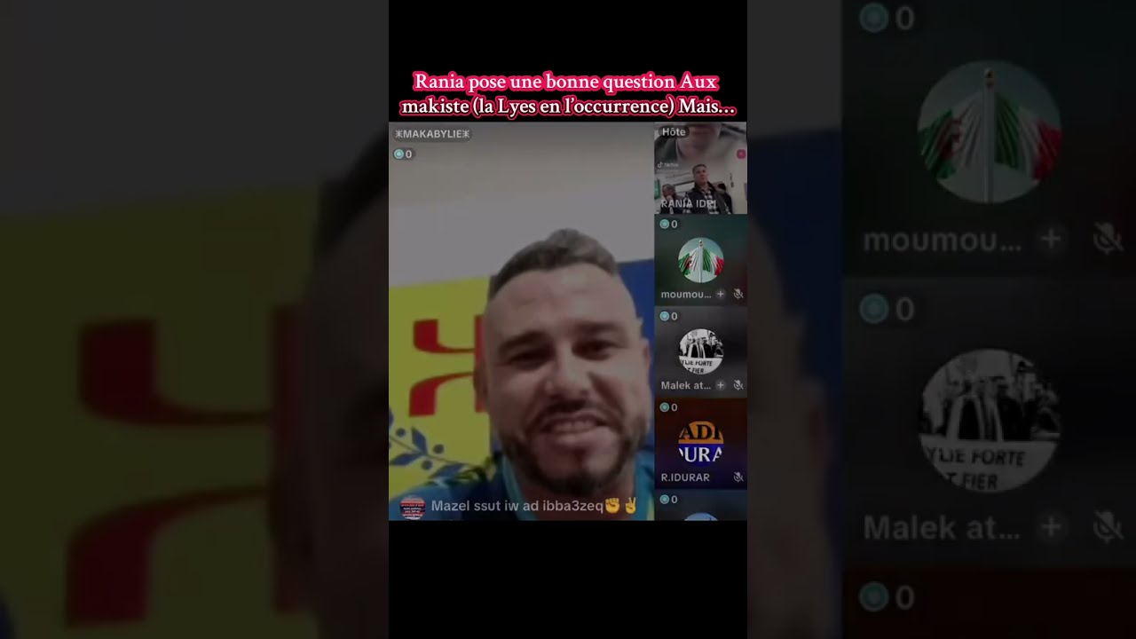 Rania pose une excellente question &agrave; Un makiste (Lyes n Bouzegane&hellip;