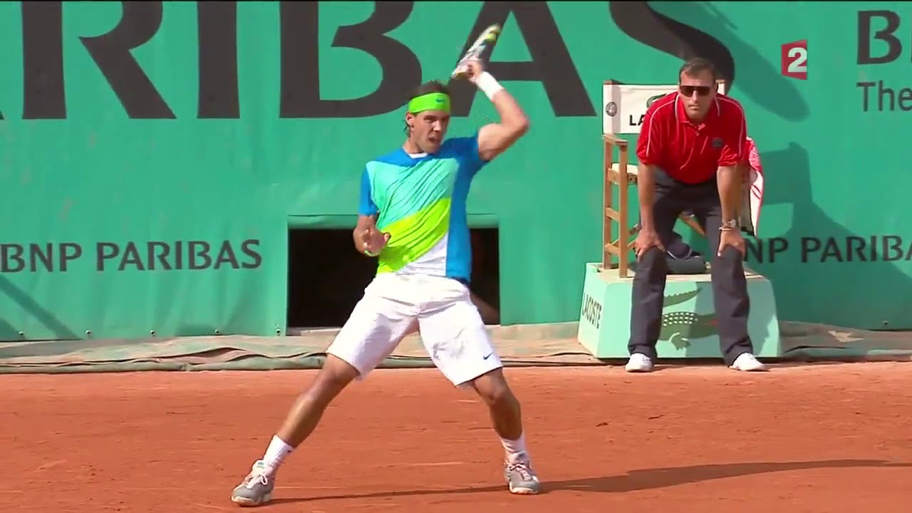 Roland Garros 2010 R1 Nadal vs Mina full highlights