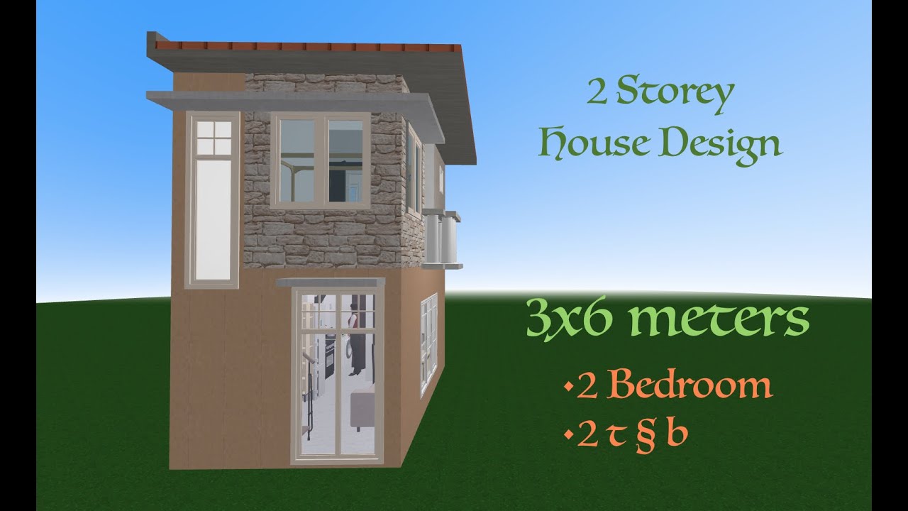2 storey house! 3x6 meters small house design