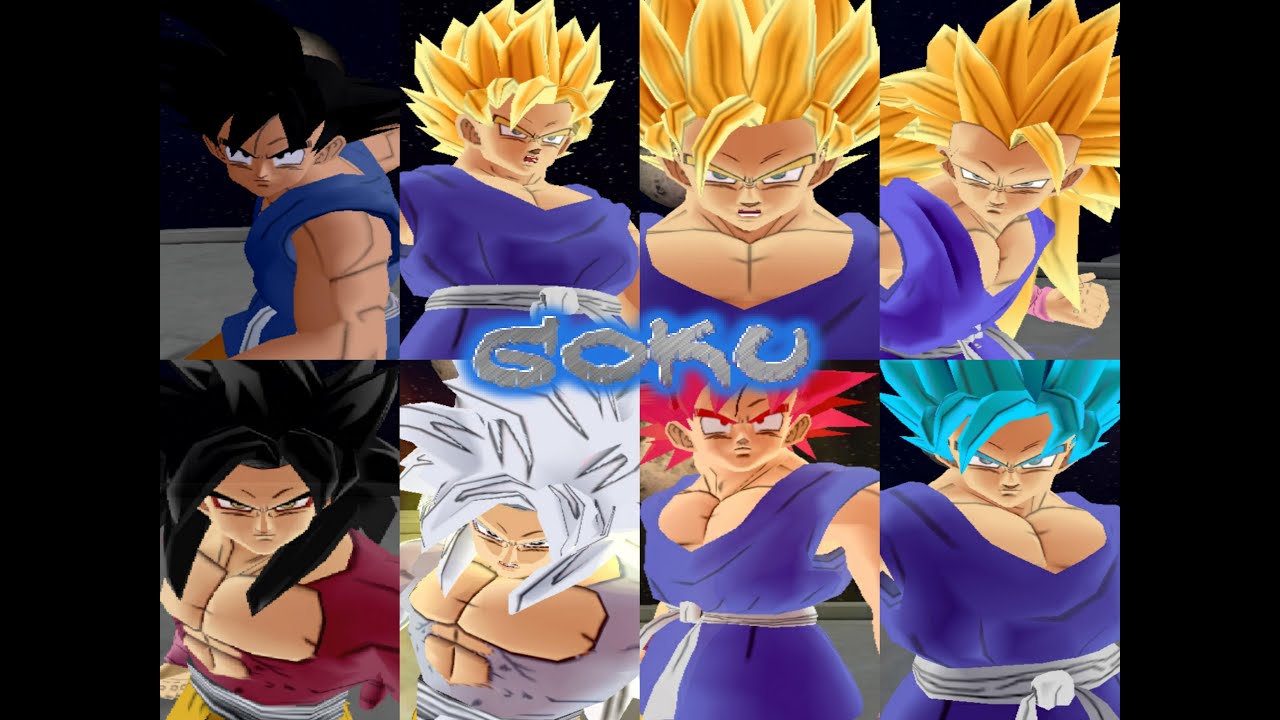Goku GT all form (HQ)|Dragon Ball Z Budokai Tenkaichi 3