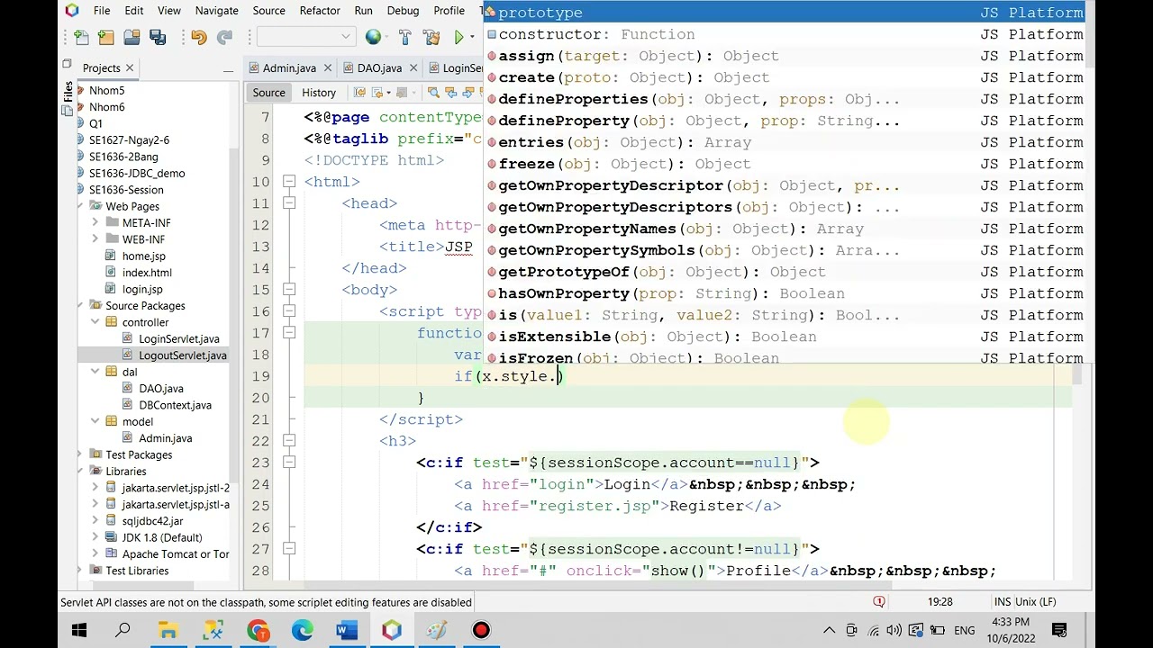 Bài sử dụng session cho module Login (login,register,logout,profile,change password)
