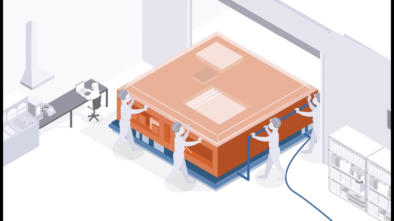 Air Caster system moves hightech equipment during production