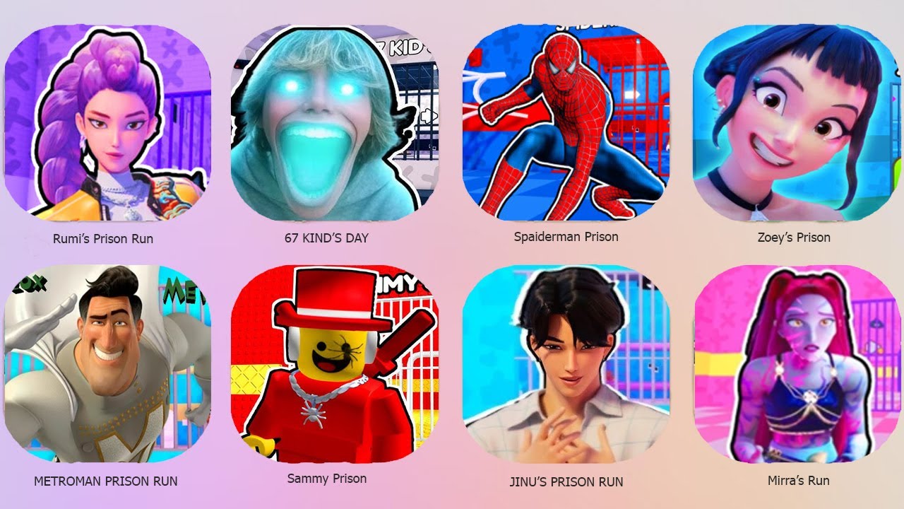 METROMAN PRISON RUN,67 KIND'S DAY,SPAIDERMAN PRISON,SAMMY OBBY,MIRRA'S PRISON,ZOEY'S OBBY...