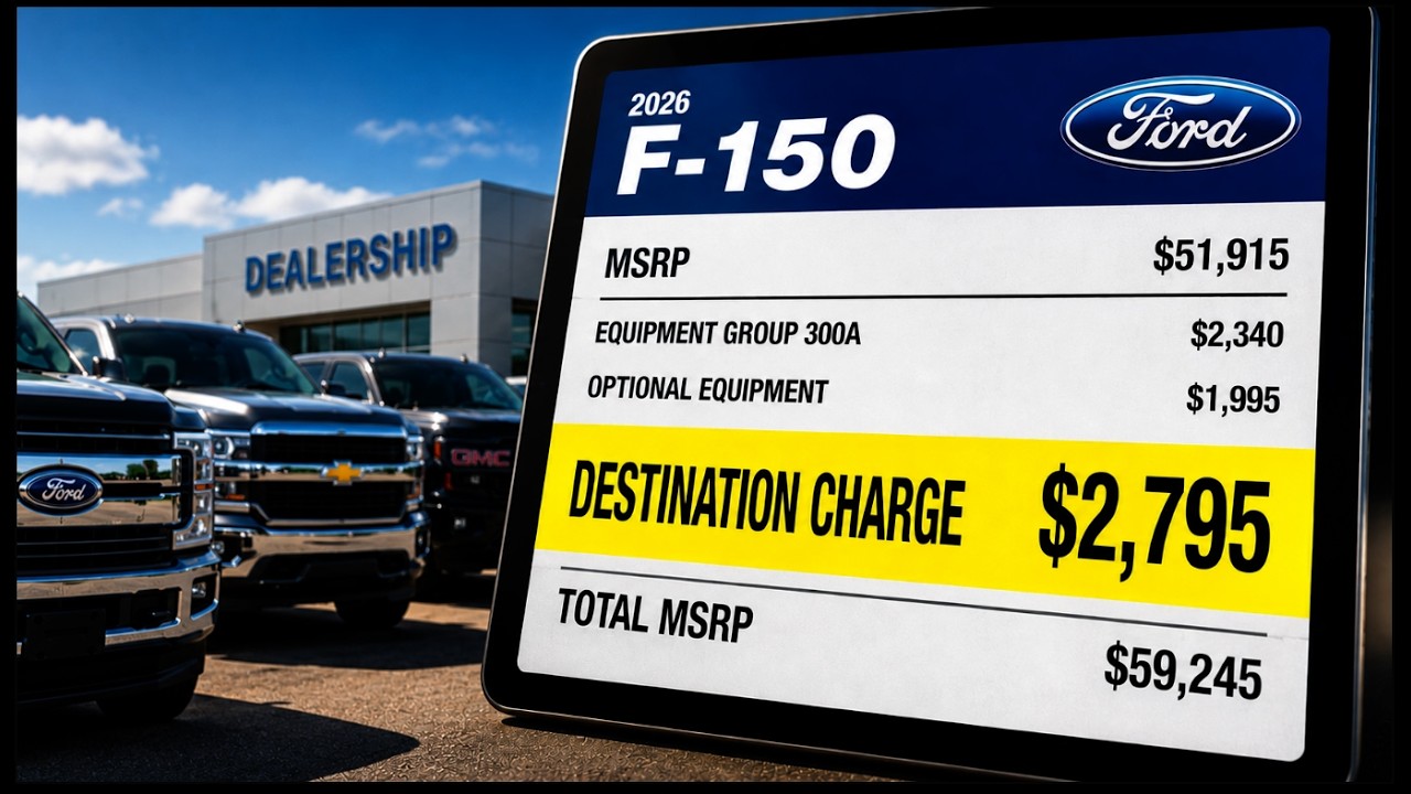the hidden destination charge why car prices are insane