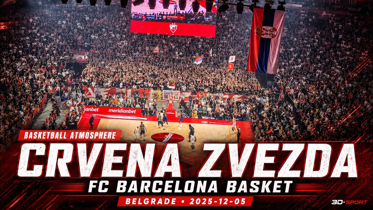 SRB: KK Crvena Zvezda Belgrade - FC Barcelona Basket. 2025-12-05