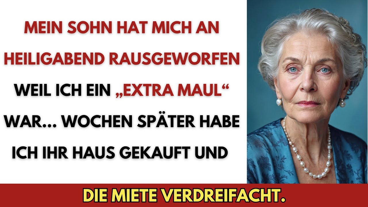 Rauswurf an Heiligabend! Mein Sohn nannte mich ‚einen unnötigen Esser‘… Da kaufte ich ihr Wohnhaus..