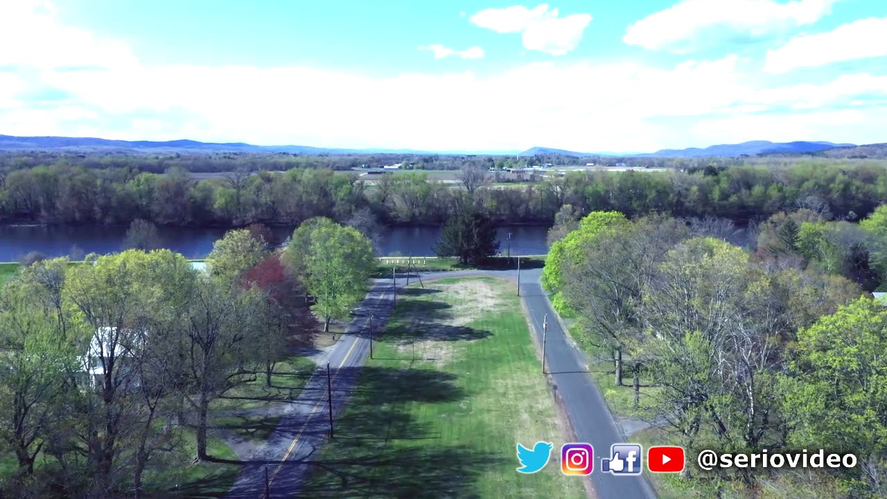 Aerial Footage   Town Commons   Hadley MA