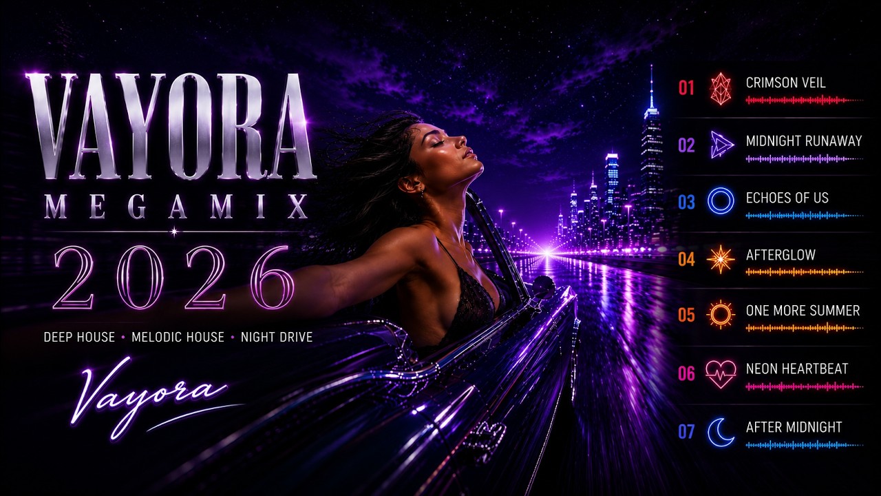 VAYORA MEGAMIX 2026 &mdash; Best Deep House & Melodic House Mix | Night Drive Music Playlist