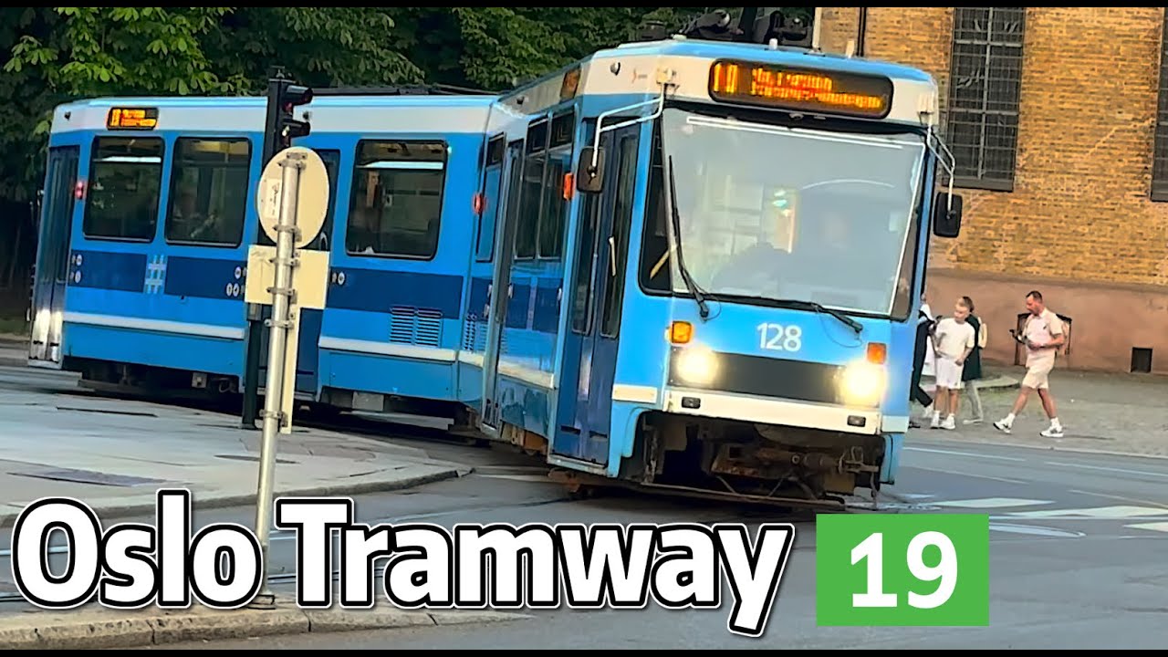 ⁴ᴷ⁶⁰ Exploring Tram Line 19 in Oslo, Norway