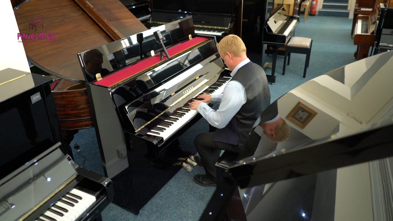 Yamaha b1 Upright Piano in Glossy Black - ABBA Winner Takes It All