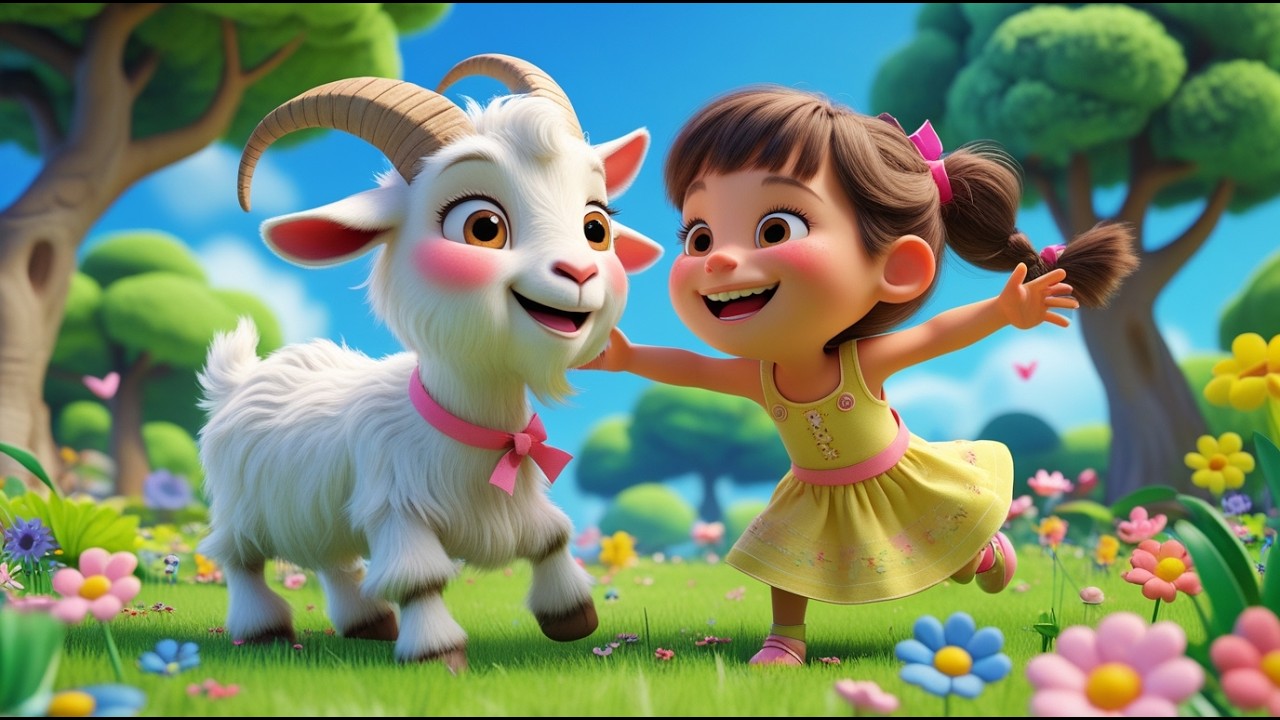 Little Children and Goat Together in the Field | More Kids Rhymes | Rhyme Land